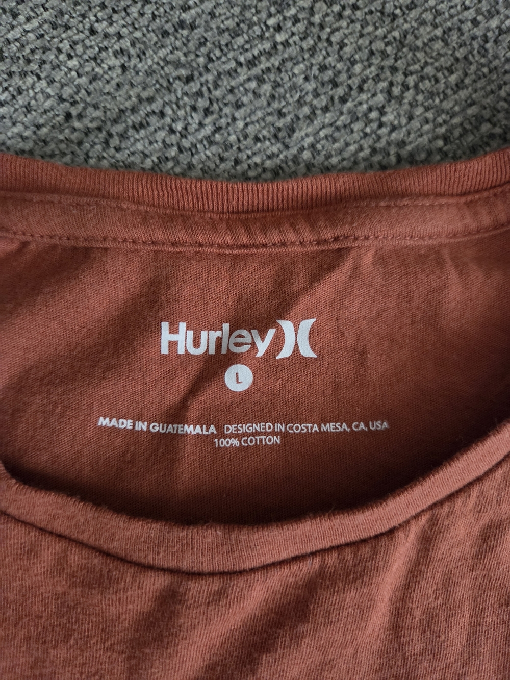 Hurley Rust Orange Cotton Tee